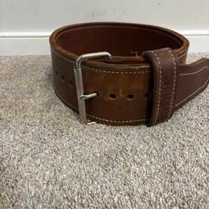 Rogue Fitness Ohio Official 4" Leather Weightlifting Belt Brown, 40" Length